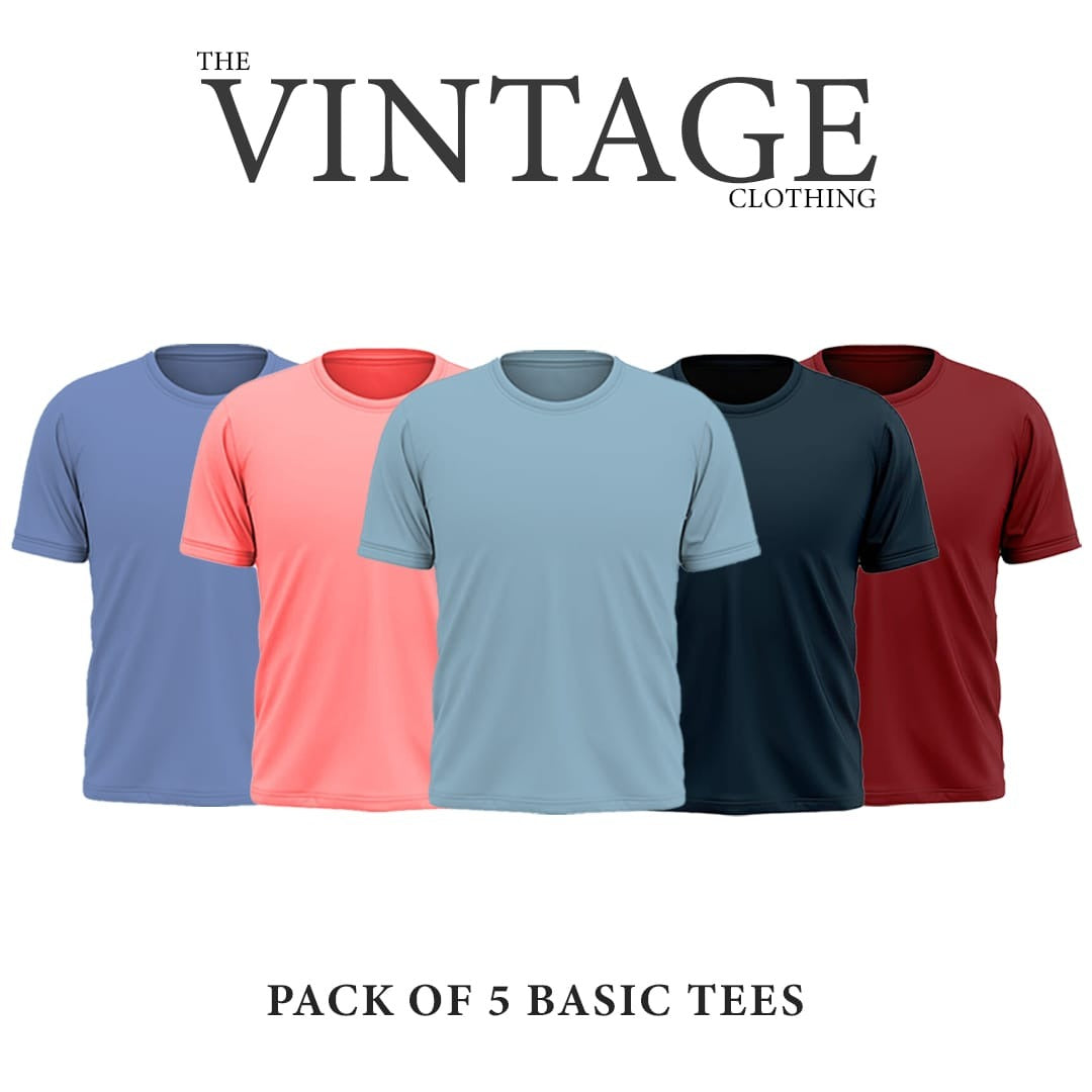 The Vintage Clothing Pack of 5 t shirts