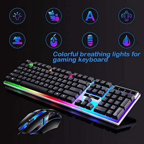 Mechanical Hand Keyboard With colours mouse