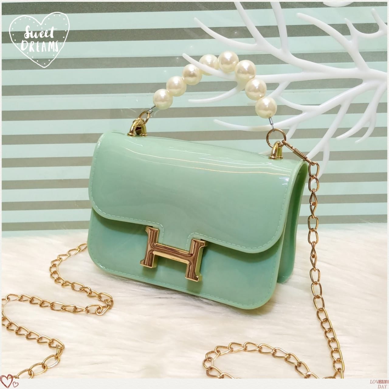 Pearl Handle Fiber Mini Bags