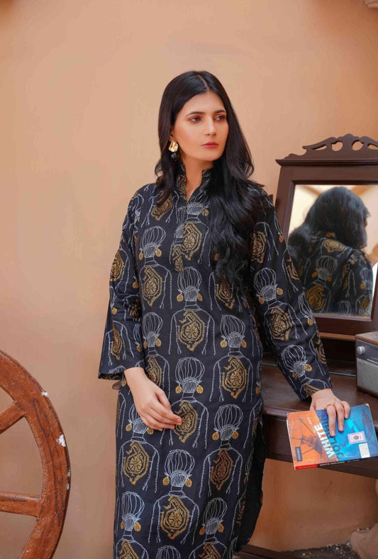 2Pc Stitched Arabic Lawn Suit