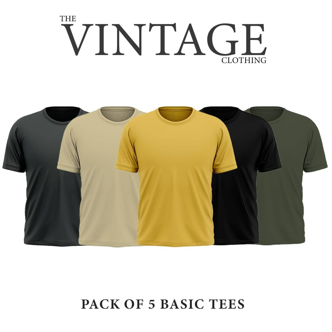 The Vintage Clothing Pack of 5 t shirts