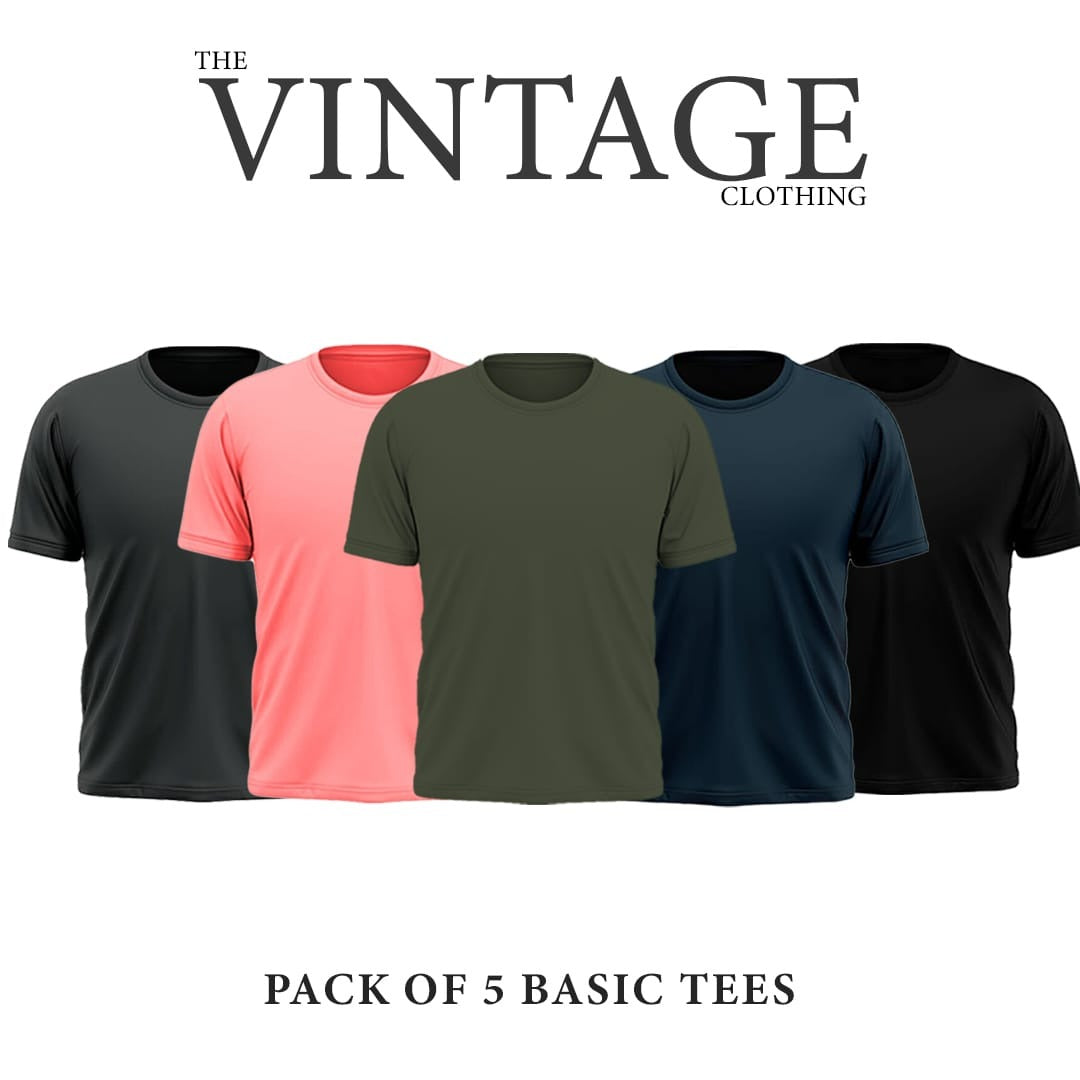 The Vintage Clothing Pack of 5 t shirts