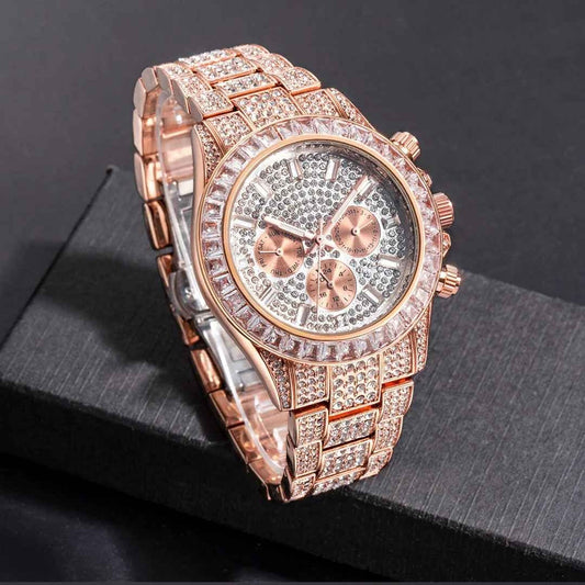 Diamonds in Dial Watches for Men Luxury New Fashion Diamond Watches for Boy