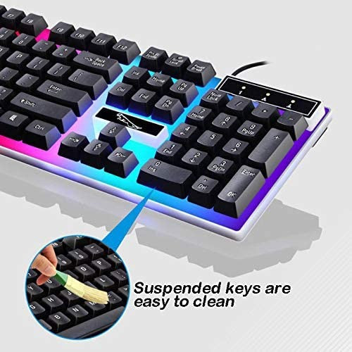 Mechanical Hand Keyboard With colours mouse